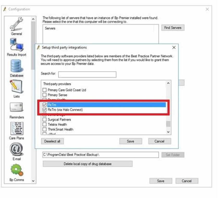 Halo integrations in Rxtro